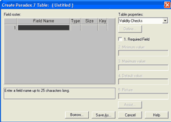 Створення таблиці в DataBase Desktop